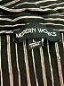 Modern Works Stripes Black Long Sleeve Blouse Size L - photo 7