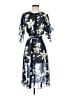 Club Monaco 100% Polyester Print Blue Cocktail Dress Size 4 - photo 1