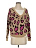 Debut Animal Print Pink Pullover Sweater Size S - photo 1