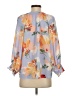Easel 100% Polyester Blue 3/4 Sleeve Blouse Size S - photo 2