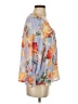 Easel 100% Polyester Blue 3/4 Sleeve Blouse Size S - photo 4