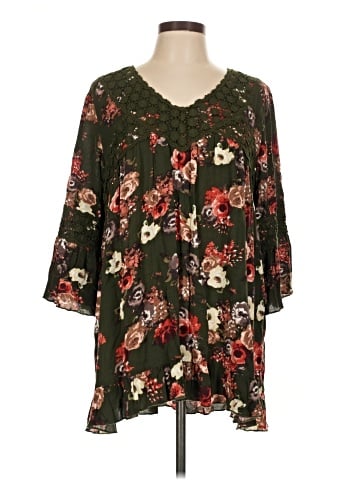 Tantrums 3/4 Sleeve Blouse (view 1)