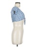 I. Joah 100% Polyester Blue Short Sleeve Top Size L - photo 4