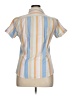 Bogari Stripes Yellow Short Sleeve Blouse Size XL - photo 2