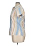 Bogari Stripes Yellow Short Sleeve Blouse Size XL - photo 5