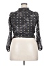 Black Label by Evan Picone 100% Polyester Gray 3/4 Sleeve Blouse Size 2X - photo 2