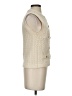Zara Ivory Sleeveless Button-Down Shirt Size S - photo 4