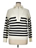 Unbranded 100% Acrylic Stripes Ivory Pullover Sweater Size 1X (estimated) - photo 1