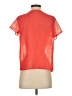 American Eagle Outfitters 100% Polyester Orange Short Sleeve Blouse Size S - photo 2