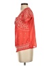 American Eagle Outfitters 100% Polyester Orange Short Sleeve Blouse Size S - photo 5
