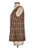 Banana Republic 100% Polyester Chevron-herringbone Red Brown Sleeveless Blouse Size S - photo 5