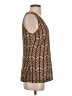 Banana Republic 100% Polyester Chevron-herringbone Red Brown Sleeveless Blouse Size S - photo 4