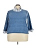 Alfred Dunner Chevron-herringbone Blue Pullover Sweater Size 3X - photo 1