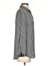 City Streets 100% Polyester Stripes Gray Long Sleeve Blouse Size S - photo 4