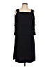 MSK Solid Black Casual Dress Size L - photo 1