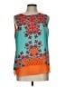 Rose + Olive 100% Polyester Teal Sleeveless Blouse Size L - photo 1