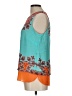 Rose + Olive 100% Polyester Teal Sleeveless Blouse Size L - photo 5