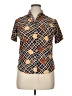 Assorted Brands Print Orange Short Sleeve Blouse Size XL (estimated) - photo 1