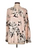 Calvin Klein 100% Polyester Floral Pink Long Sleeve Blouse Size L (estimated) - photo 1