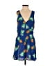 Charlotte Russe 100% Polyester Tropical Blue Romper Size M - photo 1