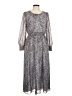 Talbots Animal Print Gray Casual Dress Size 8 - photo 1