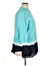 Sag Harbor 100% Cotton Color Block Teal Long Sleeve Blouse Size XL - photo 4