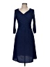 b-slim Chevron-herringbone Blue Casual Dress Size M (petite) - photo 1