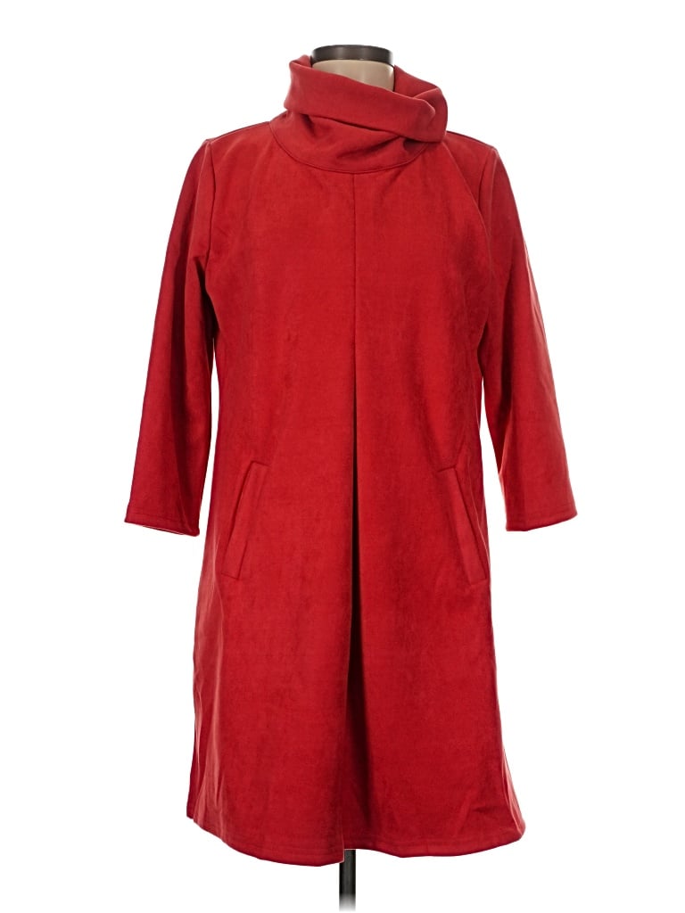 Top It Off Poncho Red Cowl Neck Sweaters & Sweatshirts