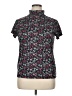 Assorted Brands Floral Black Short Sleeve Turtleneck Size XL - photo 1