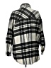 Black Tape_ 100% Polyester Plaid Gray Coat Size L - photo 2