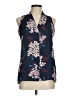 Violet & Claire 100% Polyester Blue Sleeveless Blouse Size M - photo 1