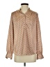 Dalia Collection 100% Polyester Polka Dots Orange Long Sleeve Blouse Size S - photo 1