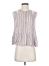 BCBGMAXAZRIA Stripes White Sleeveless Button-Down Shirt Size S - photo 1