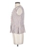 BCBGMAXAZRIA Stripes White Sleeveless Button-Down Shirt Size S - photo 5
