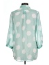 Xtaren 100% Polyester Polka Dots Teal 3/4 Sleeve Blouse Size L - photo 2
