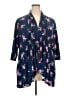 Kiyonna Blue 3/4 Sleeve Blouse Size 22 - 24 Plus - photo 1