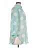 Xtaren 100% Polyester Polka Dots Teal 3/4 Sleeve Blouse Size L - photo 4