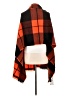 Zara Plaid Orange Red Wrap One size - photo 2
