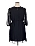En Focus Studio 100% Polyester Solid Black Casual Dress Size 14 - photo 1