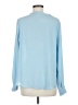 Lush 100% Polyester Blue Long Sleeve Blouse Size M - photo 2