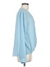 Lush 100% Polyester Blue Long Sleeve Blouse Size M - photo 4
