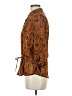 Keep In Touch 100% Polyester Animal Print Brown Long Sleeve Blouse Size M - photo 5