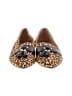 Talbots 100% Leather Animal Print Brown Tan Flats Size 7 - photo 2