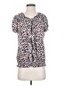 Assorted Brands Animal Print White Short Sleeve Blouse Size S (estimated) - photo 1