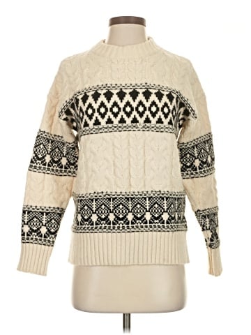 Line & Dot Pullover Sweater (view 1)