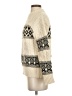 Line & Dot Argyle Ivory Pullover Sweater Size XS - photo 5