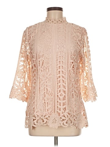 Ultra Pink 3/4 Sleeve Blouse (view 1)