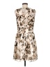 DKNY 100% Polyester Print Tan Cocktail Dress Size 8 - photo 2