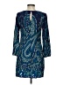 Old Navy 100% Rayon Paisley Blue Cocktail Dress Size XS - photo 2