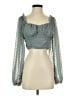 Shein 100% Polyester Gray 3/4 Sleeve Blouse Size XS - photo 1